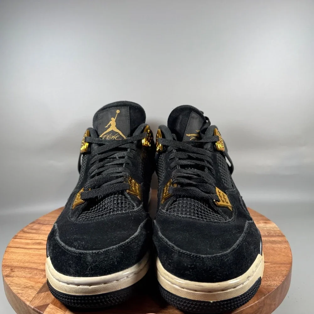 Air Jordan 4 Retro Royalty Black Metallic Gold Men's‎ Size 14 CU1106 070